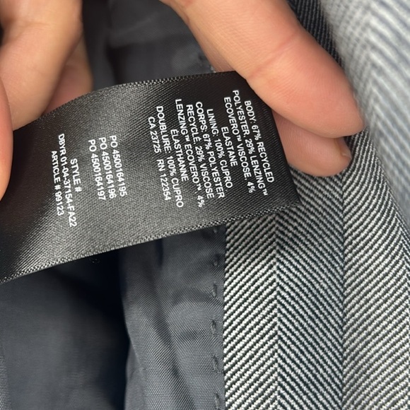 Aritzia Babaton Women’s 2 Atelier Oversized Tailored Blazer Herringbone Gray - Picture 11 of 11